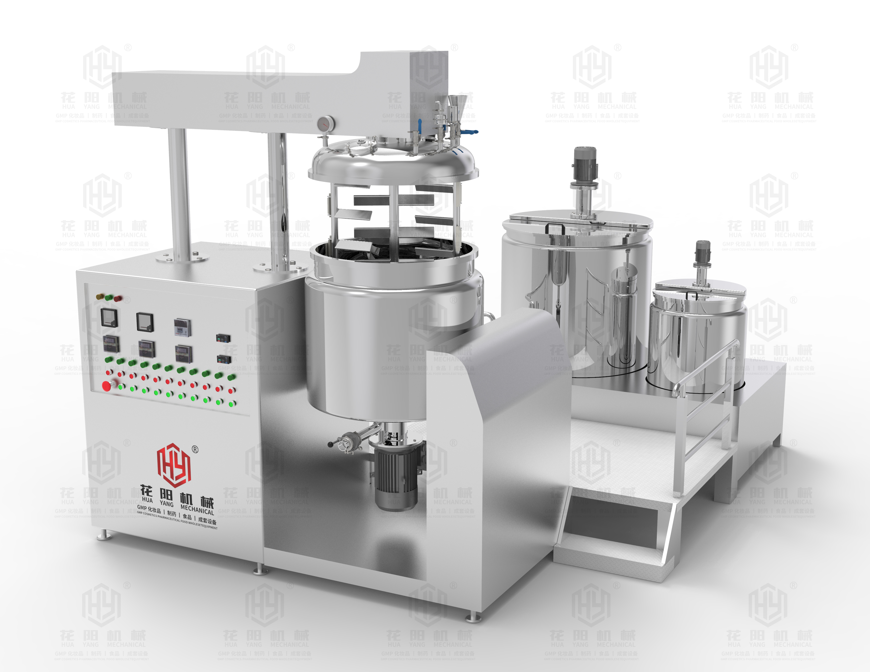 HYB-200L Lifting Vacuum Homogenizing Emulsifying Pot